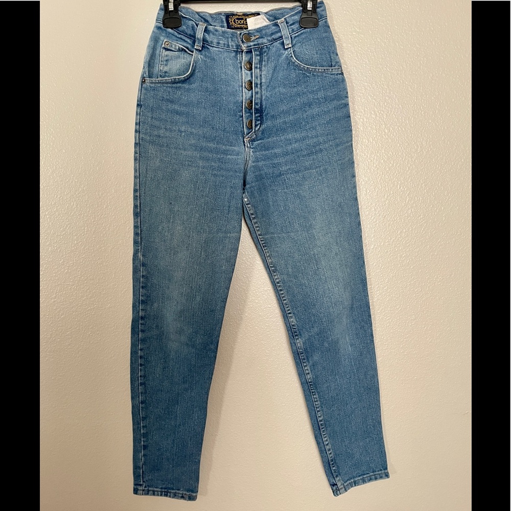 Bonjour vintage 80s 90s high waist button up jeans